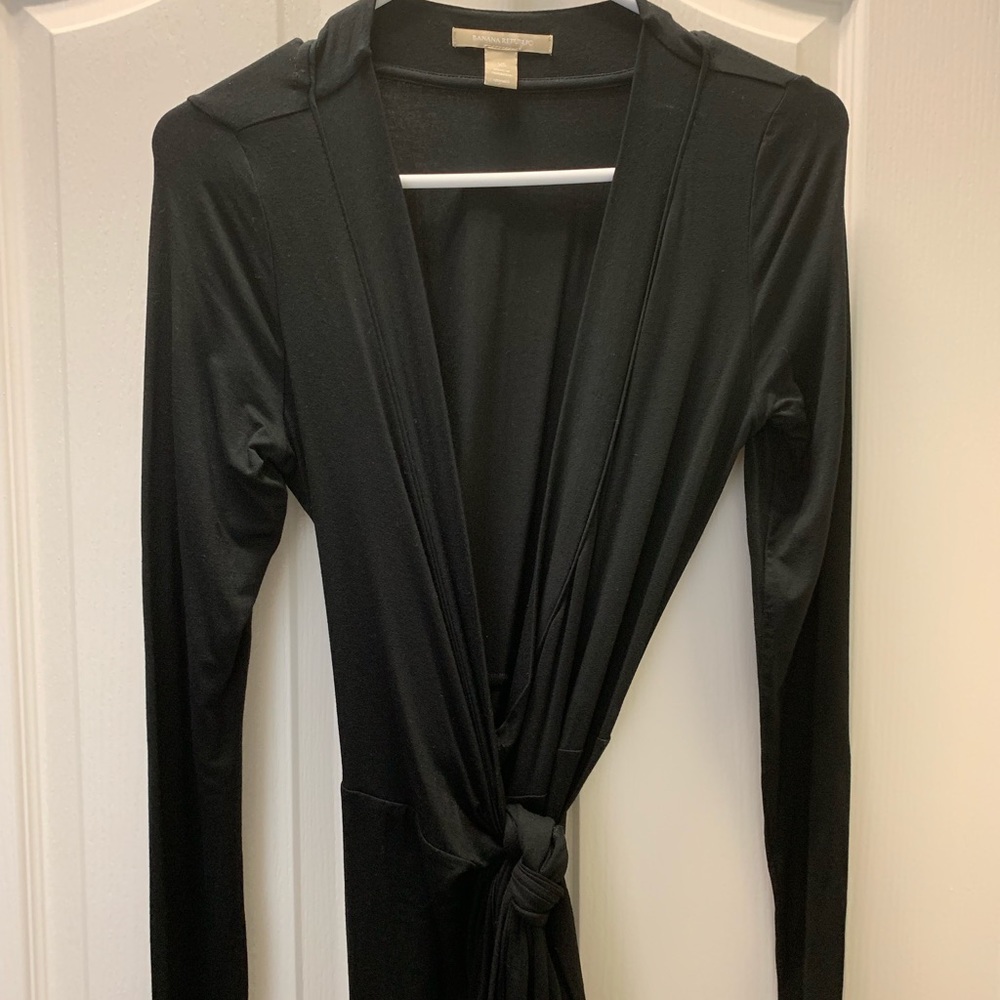 Banana Republic black wrap dress